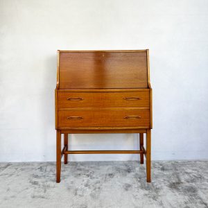 Mid Century Jentique Teak Writing Bureau Desk